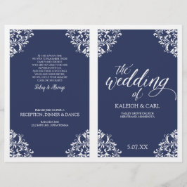 Programas de Boda Elegantes -Nadine (Azul Marino)