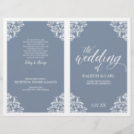 Programas de Boda Elegantes -Nadine (Azul Polvo)