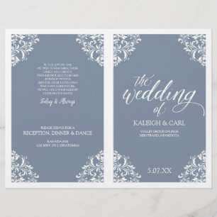 Programas de Boda Elegantes -Nadine (Azul Polvo)