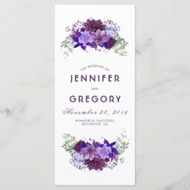Programas de Boda Floral de Pluma y Violeta