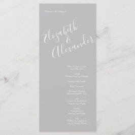 Programas de boda floral de Rosa amarillo claro y 