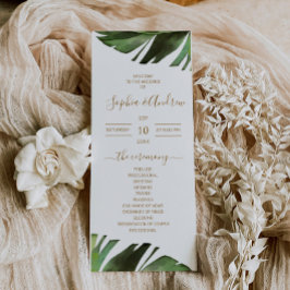 Programas de Boda Floral Tropical de Palm Leaf