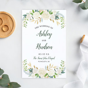Programas de Boda Florales con Verde de Crema Dora