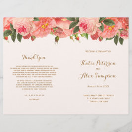 Programas de Boda Florales de Coral