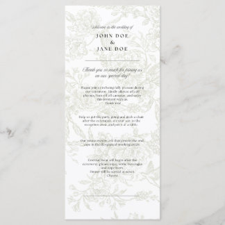 Programas de Boda Florales Verdes