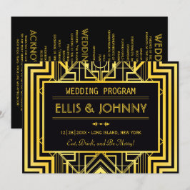 Programas de Boda Geométrica de Oro y Negro