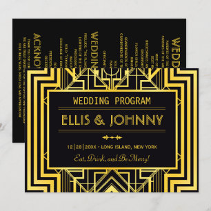 Programas de Boda Geométrica de Oro y Negro