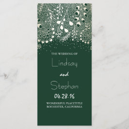 Programas de boda Green and gold Garden Florals