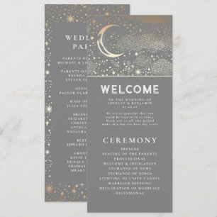 Programas de Boda Gris y Oro Celestial