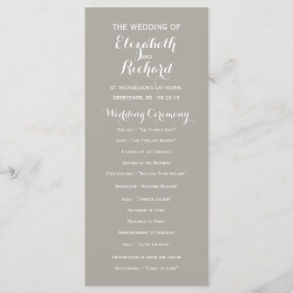 Programas de boda Minimalista moderna y gris