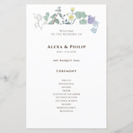 Programas de Boda minimalistas de Floral Simple