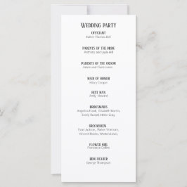 Programas de boda Modernos Tarjeta Plana de Daisy