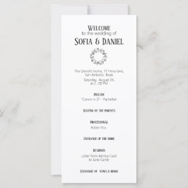 Programas de boda Modernos Tarjeta Plana de Daisy
