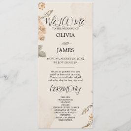 Programas de Boda Otoño Boho Blooms | Modernos