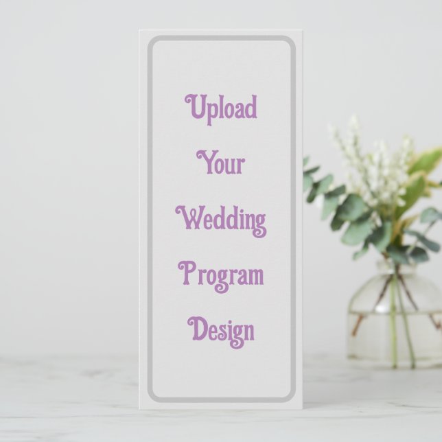 Programas de boda personalizados - Elegante y Mini (Anverso de pie)