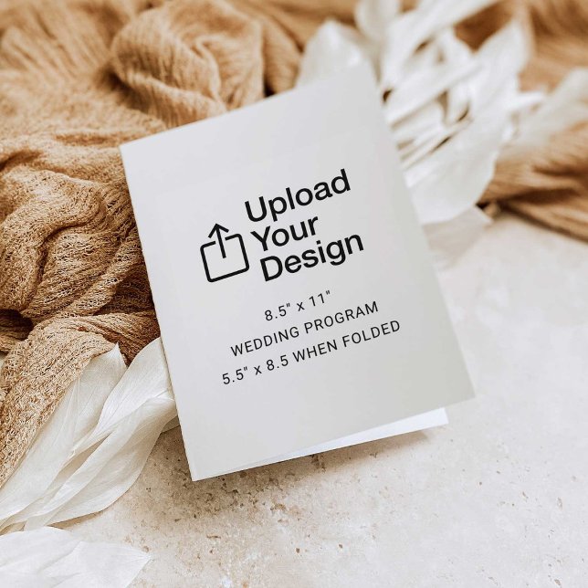 Programas de boda plegados de 8.5" x 11" hoja plan (Subido por el creador)