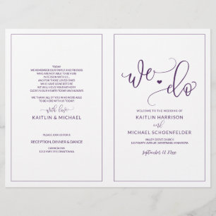 Programas de boda Pluma de caligrafía de rebote mo