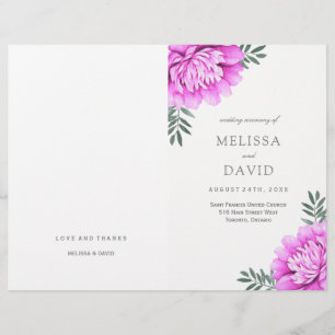 Programas de Boda Pretty Dahlias