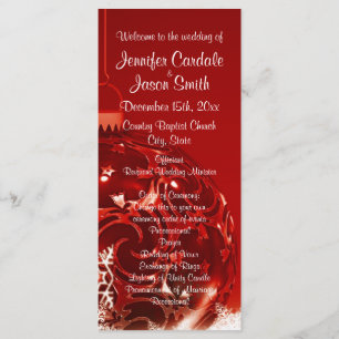 Programas de Boda Roja con Ornamentos de Navidad