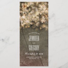 Programas de Boda Rustic Gold String Lights