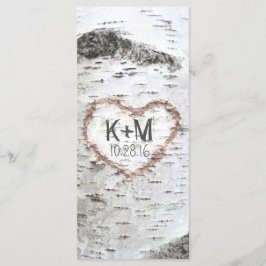 PROGRAMAS DE BODA RÚSTICA DE ÁRBOLES DE AVES