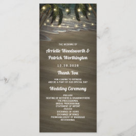 Programas de Boda Rústica de Palmeras Beach Shore