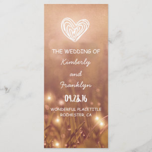 Programas de Boda Rústica Dewy Grass