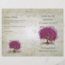 Programas de Boda Sangria Heart Leaf Tree