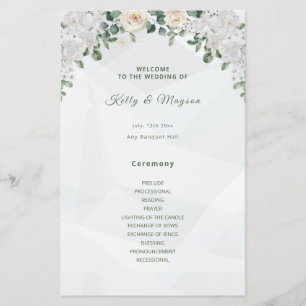 Programas de boda sobre asuntos florales