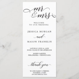 Programas de bodas con guiones clásicos - Sr. y Sr