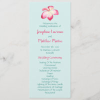 Programas de bodas de flores de plumeria tropical