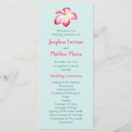 Programas de bodas de flores de plumeria tropical