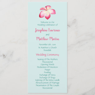 Programas de bodas de flores de plumeria tropical