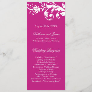 Programas de bodas de Fuschia