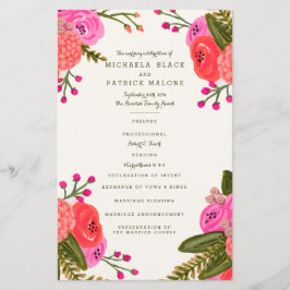 Programas de bodas de jardín vintage