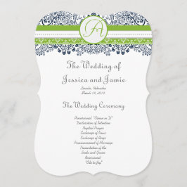 Programas de bodas de la Marina Apple Green Gray L