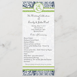 Programas de bodas de la Marina Apple Green Gray L