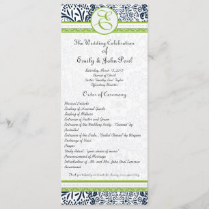 Programas de bodas de la Marina Apple Green Gray L