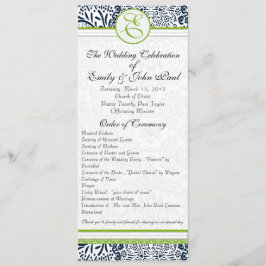Programas de bodas de la Marina Apple Green Gray L