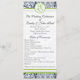 Programas de bodas de la Marina Apple Green Gray L