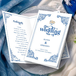 Programas de bodas de marco antiguo de Chinoiserie