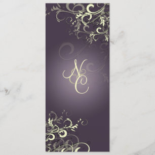 PROGRAMAS DE BODAS DE PixDezines PLUM SWIRLS+CREAM