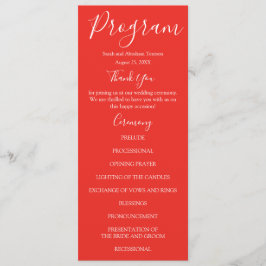 Programas de bodas de rosas rojas