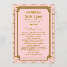 Programas de bodas en el Art Deco Rosa