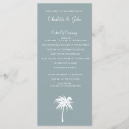 Programas de bodas en la playa Dusty Blue Palm Tre
