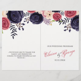 programas de bodas florales de la Marina roja ruid