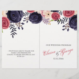 programas de bodas florales de la Marina roja ruid