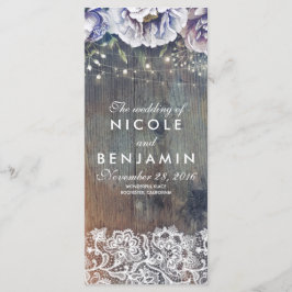 Programas de Bodas Florales Dusty Blue y Maroon