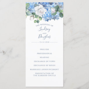 Programas de bodas Hydrangea Dusty Blue Garden