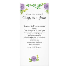 programas de bodas moradas florales